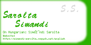 sarolta simandi business card